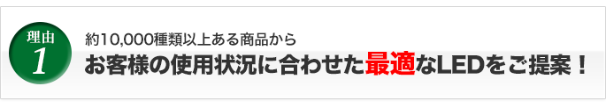 お客様の使用状況に合わせた最適なLEDをご提案